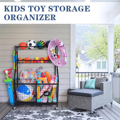 Garage Ball Storage Organizer for Sports Equipment, Sports Ball Rack for Home, Garage and Gym