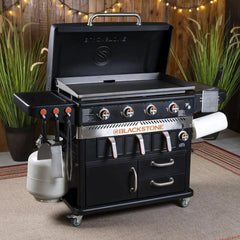 36-Inch 4-Burner Outdoor Griddle with Air Fryer, Multi-Function Gas Grill and Griddle Cooking Station