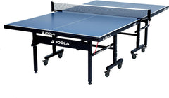 Indoor Ping Pong Table with MDF Surface, Quick-Clamp Net Set, Foldable Design and Single-Player Playback Mode