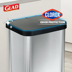 20 Gallon Stainless Steel Step Trash Can, Large Kitchen Garbage Bin with Odor Control