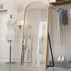 Arched Full Length Floor Mirror, Large Full Body Standing and Wall Mounted Mirror for Bedroom, Living Room and Home Decor