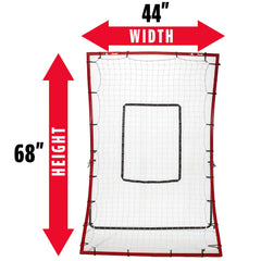 Baseball Rebounder and Pitchback Trainer Net, Practice Equipment for Throwing, Fielding and Hitting