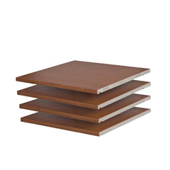 Set of 4 Small Solid Wood Shelves for Wardrobe and Armoire Storage