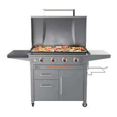 36" 4-Burner Propane Griddle Station – 768 sq in Cooking Surface with Hood & Cabinet