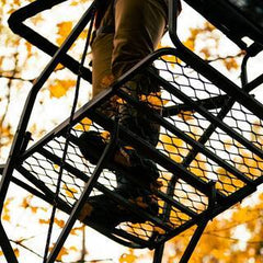 Jumbo Jack Ladder Stand – Adjustable Shooting Rail, Large Platform, Mesh Seat