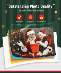 46-Photo Printer with Wi-Fi, 100 Sheets, Thermal Dye-Sublimation, Compatible with iPhone and Android