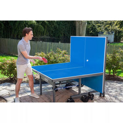 Foldable Outdoor Table Tennis Table with Weatherproof Net and Aluminum Surface