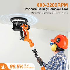 1000W Drywall Sander, Electric Wall and Ceiling Sanding Tool for Popcorn Texture Removal