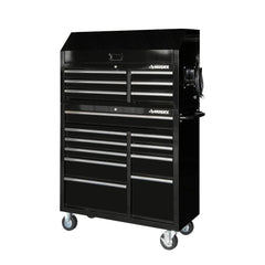 41-Inch Tool Chest and Cabinet Combo - 16-Drawer Rolling Tool Storage, Gloss Black