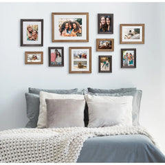 10-Piece Wood Gallery Wall Picture Frame Set, Decorative Photo Display Frames for Living Room, Bedroom and Home Decor