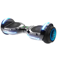 Bluetooth Self-Balancing Hoverboard, 6.5-Inch Wheels, 7-Color Lights, 44-176 Lb. Capacity, Silver