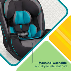 3-in-1 Slim Convertible Car Seat, All-in-One Infant Toddler Booster Seat, Rear & Forward Facing Child Safety Seat, Blue
