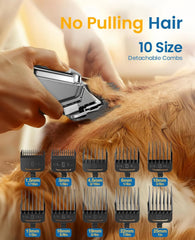Dog Clippers for Thick Heavy Coats, Professional Electric Pet Grooming Trimmer for Long Hair Dogs