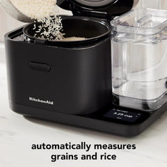 8-Cup Grain and Rice Cooker with Integrated Scale and Delayed Cook