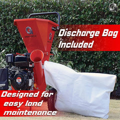 Gas-Powered Wood Chipper Shredder Mulcher