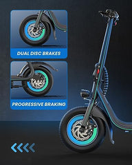 450W Electric Scooter with Seat, 22-Mile Range