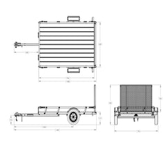 5 x 8 ft. Wood Floor Utility Trailer with Sliding Rail System
