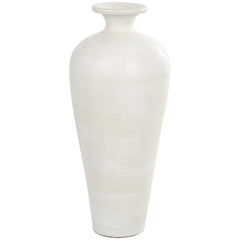 Tall Ceramic Amphora Floor Vase, White Decorative Vase for Home Decor